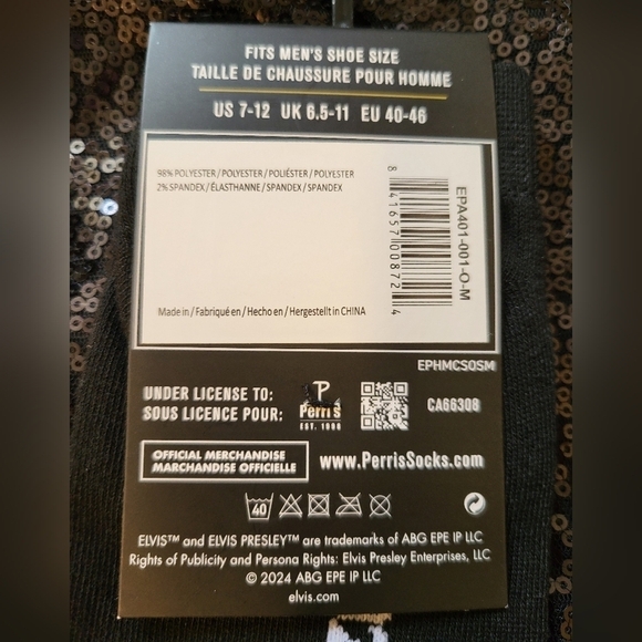 New Elvis Men's 2 pairs low cut socks US 7-12 - Picture 5 of 12